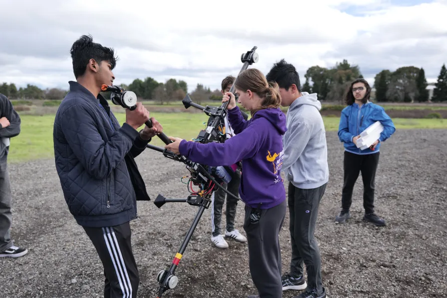 Our Electromechanical Team Holding Our Drone